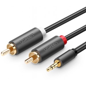Ugreen cable audio cable 3.5 mm mini jack (male) - 2RCA (male) 1.5 m (AV102) (universal)