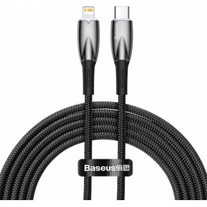 Baseus Glimmer Series fast charging cable USB-C - Lightning 480Mb/s PD 20W 2m black (universal)