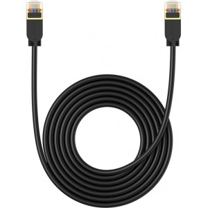 Baseus fast RJ45 cat. network cable. 7 10Gbps 5m thin black (universal)