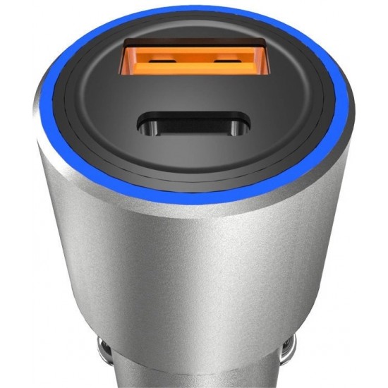Dudao USB / USB Car Charger Type C Power Delivery Quick Charge 22.5 W Gray (R4PQ) (universal)