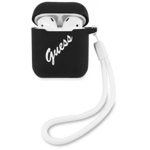Guess GUACA2LSVSBW AirPods cover black/white Silicone Vintage (universal)