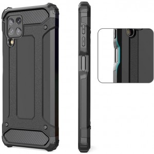 Hurtel Hybrid Armor Case Tough Rugged Cover for Samsung Galaxy A22 4G black (universal)