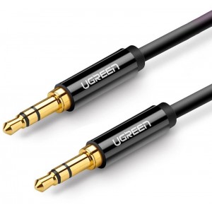 Ugreen audio cable AUX straight minijack 3.5 mm 1m black (AV112) (universal)