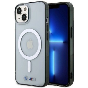 BMW BMHMP14SHCRS iPhone 14 6.1" case transparent hardcase Silver Ring MagSafe (universal)
