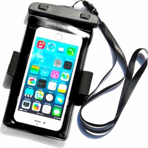 Hurtel PVC waterproof armband phone case - black (universal)