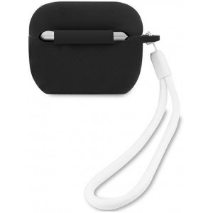 Guess GUACAPLSVSBW AirPods Pro cover black/white Silicone Vintage (universal)