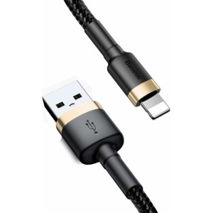 Baseus Cafule Cable durable nylon cable USB / Lightning QC3.0 2A 3M black-gold (CALKLF-RV1) (universal)