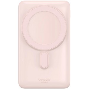 Baseus Magnetic Bracket power bank with wireless charging MagSafe 10000mAh 20W Overseas Edition pink (PPCX000204) + USB Type C cable Baseus Xiaobai Series 60W 0.5m (universal)