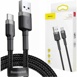 Baseus Kabel 50 cm Baseus Cafule USB-C 3A grey black