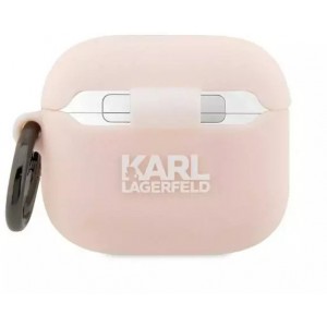 Karl Lagerfeld Protective case for headphones Karl Lagerfeld KLA3RUNIKP for Apple AirPods 3 cover pink/pink Silicone Karl Head 3D