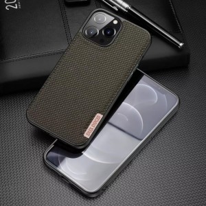 Dux Ducis Fino case cover covered with nylon material iPhone 13 Pro Max green