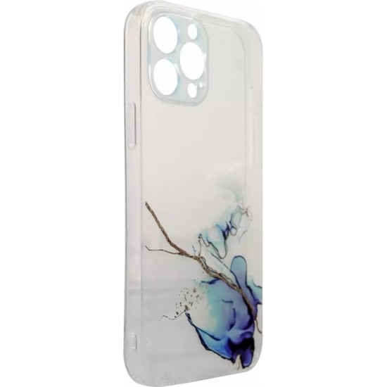 4Kom.pl Marble Case for iPhone 12 Pro Max gel cover marble blue