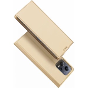 Dux Ducis Skin Pro Case For Xiaomi Redmi Note 12 5G / Poco X5 5G Flip Cover Card Wallet Stand Gold