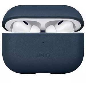 Uniq Terra Earphone Protective Case for AirPods Pro 2nd Gen. Genuine Leather blue/space blue