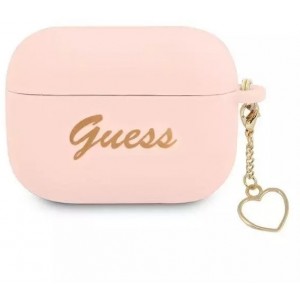 Guess GUAPLSCHSP AirPods Pro cover pink/pink Silicone Charm Collection