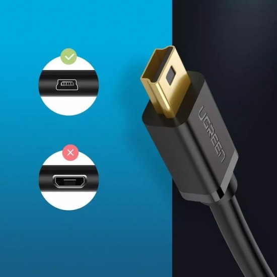 Ugreen cable USB - mini USB 480 Mbps 1.5 m black (US132 10385)