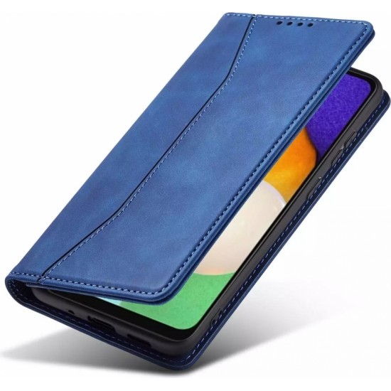 Samsung Magnet Fancy Case for Samsung Galaxy A13 5G Cover Wallet for Cards Stand Blue