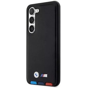 Samsung BMW Case for Samsung Galaxy S23 Leather Stamp Tricolor black
