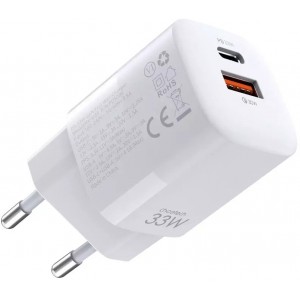 Choetech fast charger GaN USB / USB Type C PD QC 33W white (PD5006)