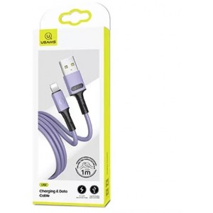 4Kom.pl USAMS Cable U52 lightning 2A Fast Charge 1m purple