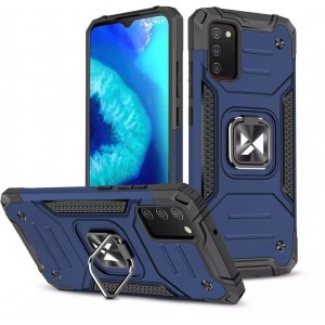 Wozinsky Ring Armor armored hybrid case cover with magnetic holder for Samsung Galaxy A03s blue