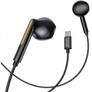 Producenttymczasowy Vipfan M11 Wired Earphones, USB-C (Black)