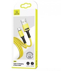 4Kom.pl USAMS Cable U52 USB-C 2A Fast Charge 1m yellow