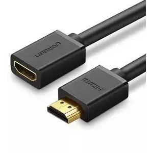 Ugreen HDMI male to HDMI female cable UGREEN HD107, FullHD, 3D, 1m (black)