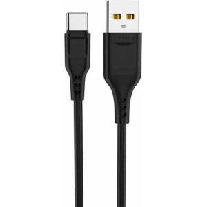 Alogy Cable USB to USB-C Type C Denmen D01T fast charging 2.4A 1m Black