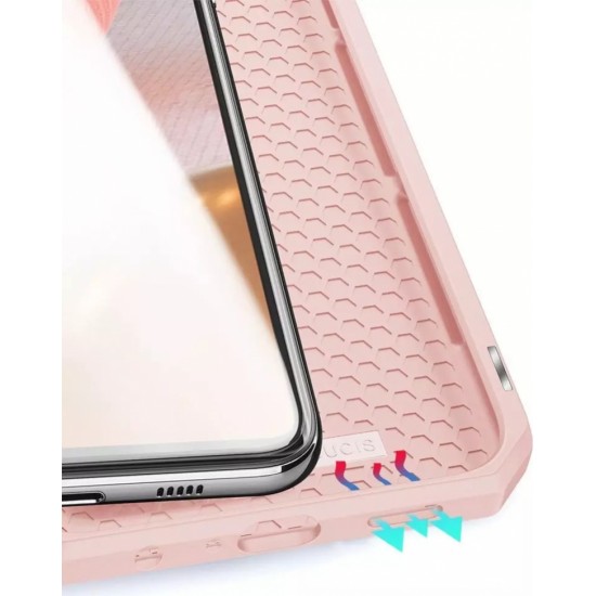 Dux Ducis Skin X holster cover with flip cover for Samsung Galaxy A72 4G pink