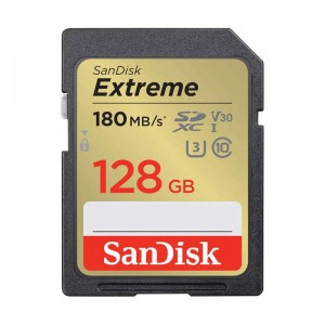 Sandisk EXTREME SDXC 128GB 180/90MB/s UHS-I U3 Memory Card (SDSDXVA-128G-GNCIN)