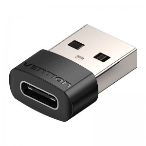 Vention USB 2.0 Male to USB-C Female Adapter Vention CDWB0 Black PVC