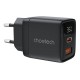 Choetech Wall charger GAN3 USB-A+C PD35W Choetech PD6052 (black)