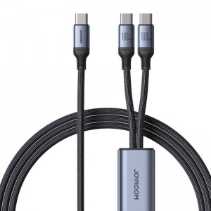 Joyroom Cable Speedy USB-C to 2x USB-C Joyroom SA21-1T2/ 100W / 1.5m (black)