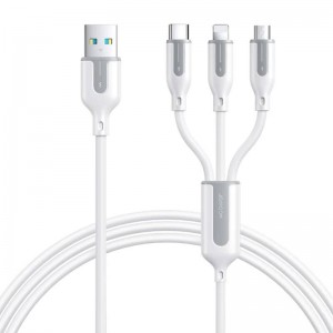 Joyroom USB cable Joyroom S-1T3018A15, 3 in 1, 3.5A/Cable 1,2m (white)