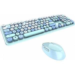 Mofii Sweet Беспроводная Клавиатура и Оптическая Мышь 2,4G USB Синий - Многоцветные Кнопки