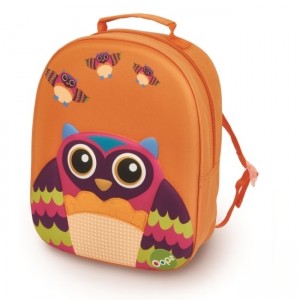Oops Owl 3D Krāsaina mīksta bērnu mugursoma no 18m+ (24.5x31x11cm) Oranža 30007.12