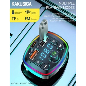 Ikaku KAKU KSC-851 Bluetooth FM Raidītājs ar Auto Lādētāju PD / Bluetooth 5.0 / MP3 / MicroSD
