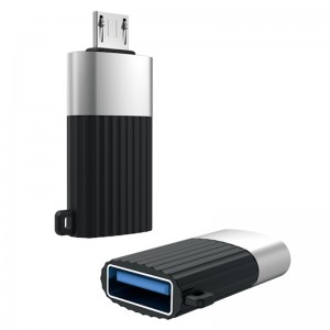 XO NB149-G Vada Adapteris OTG - Konverteris no USB 3.0 ligzda uz Micro USB Spraudnis Melna