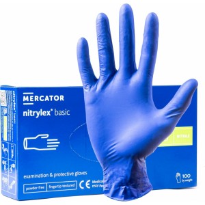 Mercator Medical Nitrile protective gloves Nitrylex Basic size S 100 pcs