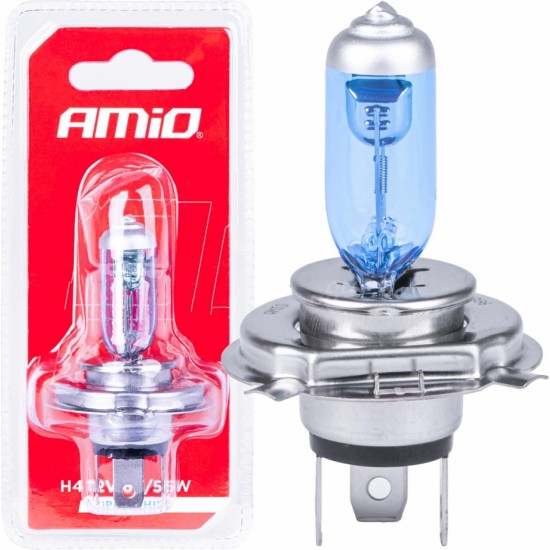 Amio Halogen bulb H4 12V 60/55W Super White 1pc blister