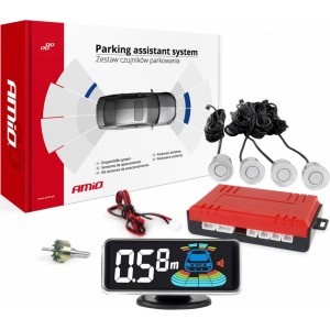 Amio Parking assistant system LED-GRAF 3D 4 sensor silver