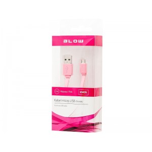 PRL Przyłącze USB A - micro B 1,0m różowy