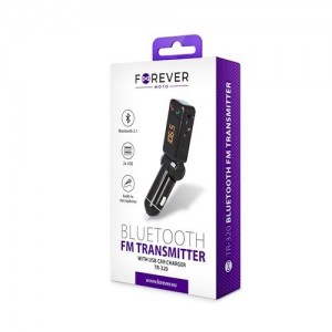 Forever TR-320 Bluetooth + EDR FM Трансмиттер для Авто радио / AUX / MIC / + Зарядка 2xUSB 2.1А