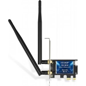Edup EP-9651 Wi-Fi 6E PCIE Tīkla karte / AX3000 / Intel AX210 / Bluetooth 5.2