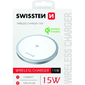 Swissten 15W Bezvadu lādētājs ar USB-C 1.5m kabelis
