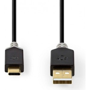 Nedis CCBW60601AT20 Kabelis USB 2.0 | USB-A male | USB-C™ male | 60 W | 480 Mbps | 2.00 m