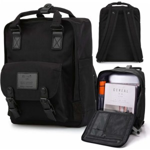 4Kom.pl Backpack Himawari laptop bag 14.1 capacious waterproof Universal 17l Travel Backpack Vintage Black