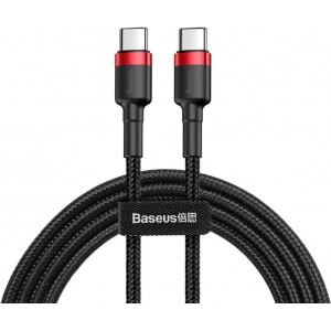 Baseus USB-C PD Baseus Cable Cafule PD 2.0 QC 3.0 60W 1m (black and red)