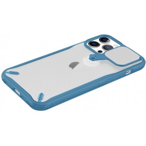 Nillkin Cyclops Case durable case with camera cover and foldable stand for iPhone 13 Pro blue (universal)